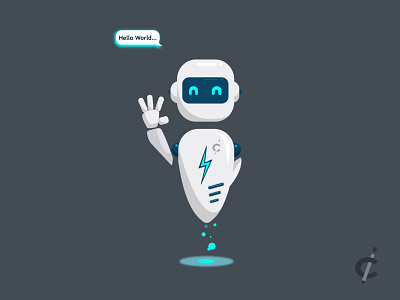 Robot (ibot) concept design icon illustration logo robot vector