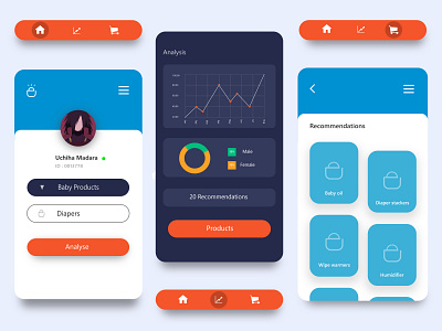 Product Recommendation mobile UI