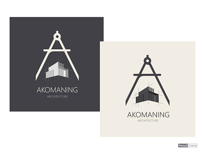 Akomaning Architecture logo branding design icon illustration logo minimal vector