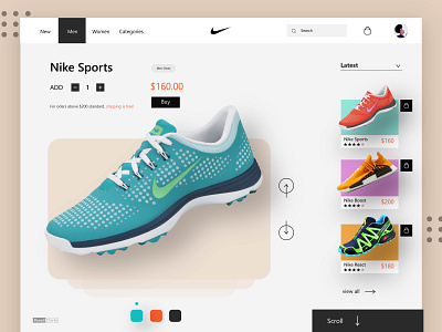 Nike Sneakers Landing Page concept