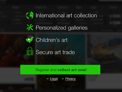 Art trading e-comm site