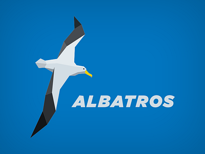 Albatros logo albatros bird blue gray logo