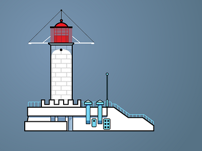Odessa Lighthouse drawing illustration lighthouse odessa