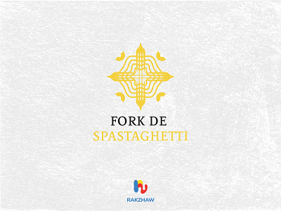 Fork De Spastaghetti flat fork logo logodesign macaroons minimalist modern pasta simple spaghetti