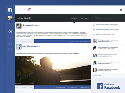 Facebook Redesign concept consistent facebook redesign social