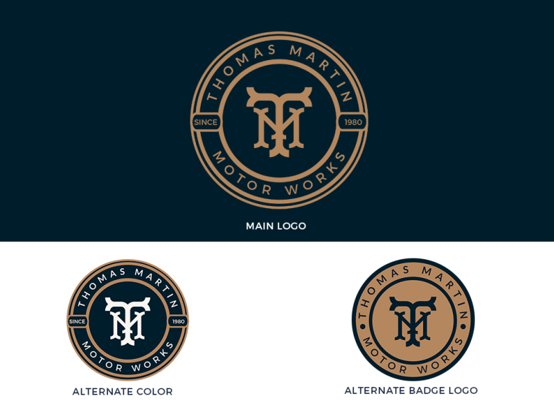 Thomas Martin Motor Works Logo by MamunAbdullah 🥇 on Dribbble