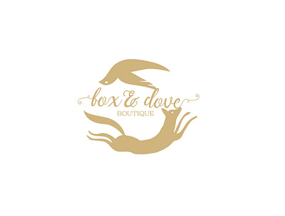 Fox & Dove Boutique badge logo branding design graphic design illustration logo logo design mockup vector