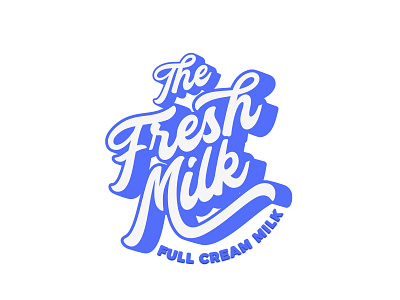 The Fresh milk branding design graphic design ill illustration lettering logo typography ve vector vintage