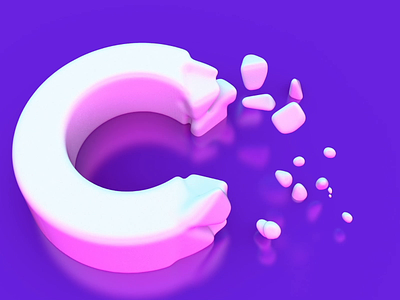Marshmallow Cuberto 3d animation app cinema4d cube cuberto design graphics marshmallows model shape ui ux zefir