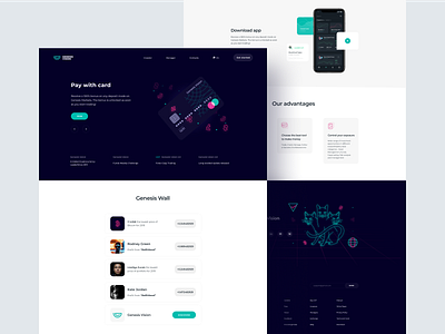 Genesis Vision Platform app card cuberto currency design exchange genesis graphics icons illustration interface invest ios manager payment trader ui ux web
