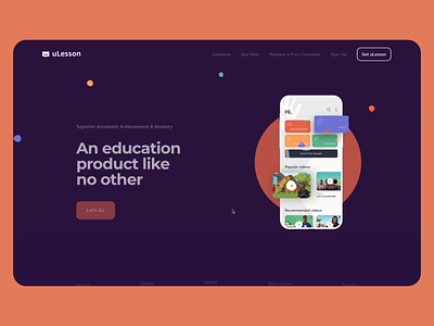 uLesson Digital Learning Platform animation cuberto design education exam graphics icons illustration interaction learning lesson online product session tutorial ui ux web