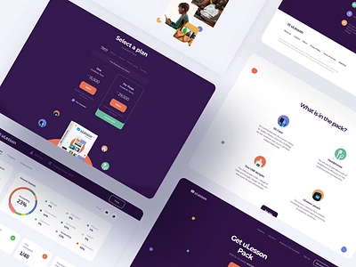 uLesson Education Platform app cuberto education graphics home icons illustration learning lesson math platform school student teacher ui ux web