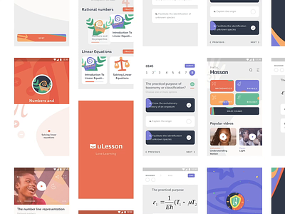 E-Learning application for secondary school app cuberto education exam graphics icons illustration interface ios learning math moblile online school student teaching ui ux