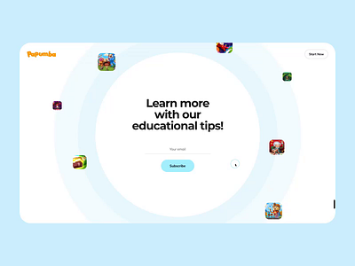Papumba Web Interaction academy animation cuberto design education game graphics icons illustration interaction interface kids learning preschooler ui ux web