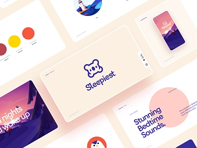 Sleepiest Rebranding app bedtime branding character cuberto drawing font graphics icons illustration logo sleep storytelling typography ui ux vector