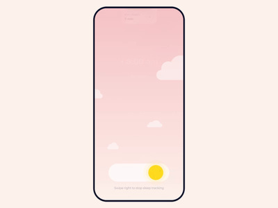 Sleepiest Interaction interactive alarm time bedtime sleep animation after effects mobile ios design illustration app graphics ux ui cuberto