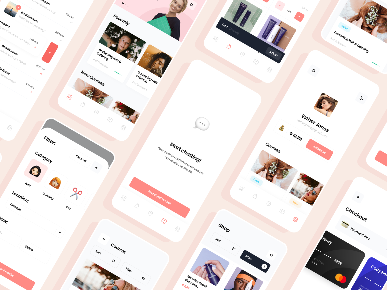 Online Education App for Hair Stylists by Cuberto on Dribbble