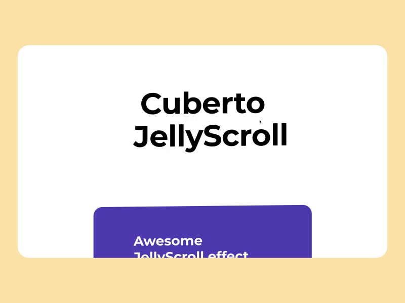 Jelly Scroll by Cuberto on Dribbble