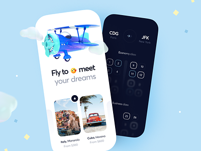 The Fastest Private Charters airport app booking charter cloud cuberto design duration fast flight icons illustration ios jet mobile trip ui ux vacation