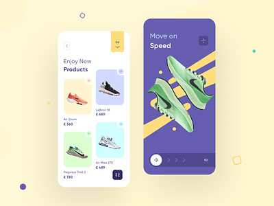Smart Shopping Showcase app comfortable cuberto ecommerce goods graphics icons illustration interface ios mobile nike product shop showcase sneakers ui ux