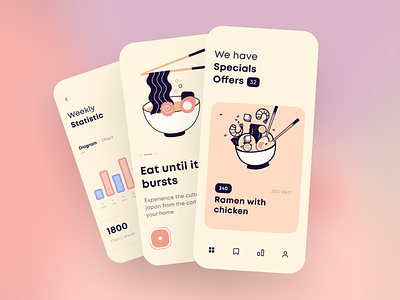 Custom Kitchen Design Ideas app chicken cooking cuberto diet eat food graphics icons illustration interface kitchen mobile soup ui ux vegetable