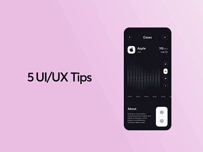 UI design tips / Part 5 animation app case componets cuberto design graphics grid icons illustration interface ios lesson mobile tips tutorial ui ux