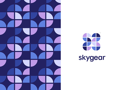 Skygear logo / Neural-Network-Enabled Drone Controller brand identity branding cuberto drone graphics guidelines icons illustration logo pattern quadcopter sky typography