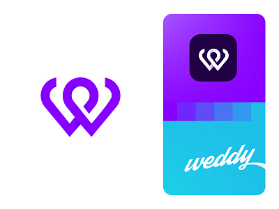 Weddy logo design / Event management company app brand identity branding cuberto event graphics guideline icon logo management sketch typography ui ux vector