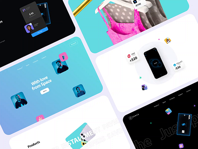 Space website (UI map) web landing page website corporate design bank digital card web interface space payment interaction motion design icons ux ui cuberto