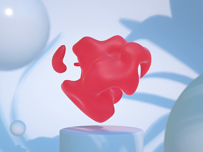 Liquid heart 3d animation cinema4d cuberto graphics heart icons liquid model render ui ux