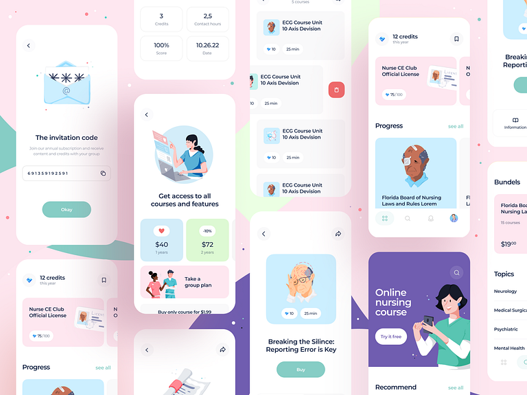 Nursececlub Mobile App Design By Cuberto On Dribbble