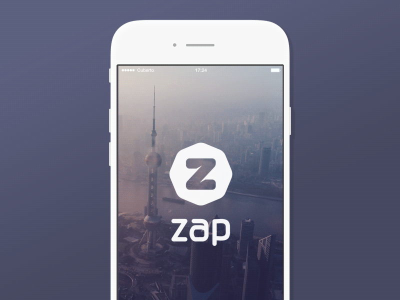 Zap app animation app cuberto design icon ios iphone ui ux