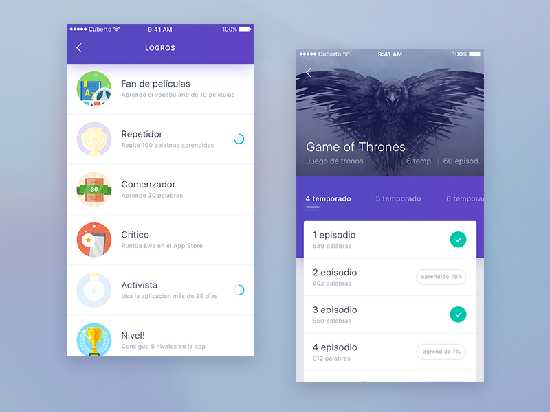 EWA app by Cuberto on Dribbble