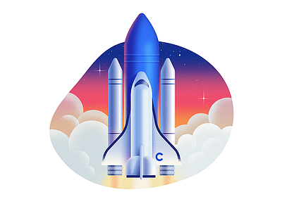 Cuberto's site illustration #4 cuberto graphics icons illustration landing rocket sketch ui ux web