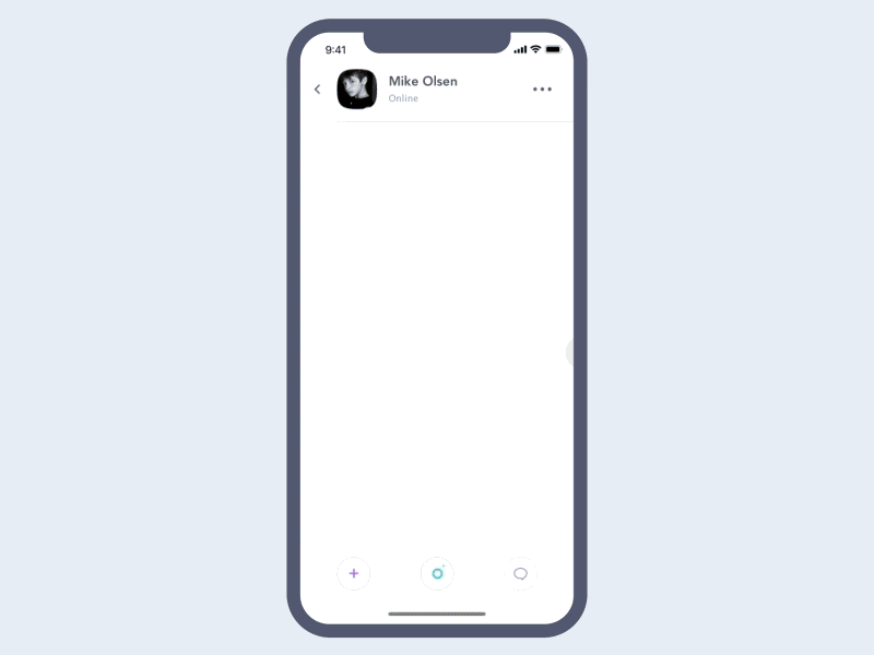 Multitasking messenger UI chat cuberto graphics icons illustration ios messenger motion sketch ui ux