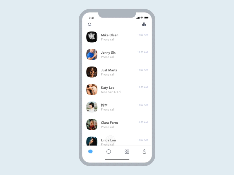 Important messenger feature chat cuberto graphics icons illustration interface iphone messenger motion sketch ui ux