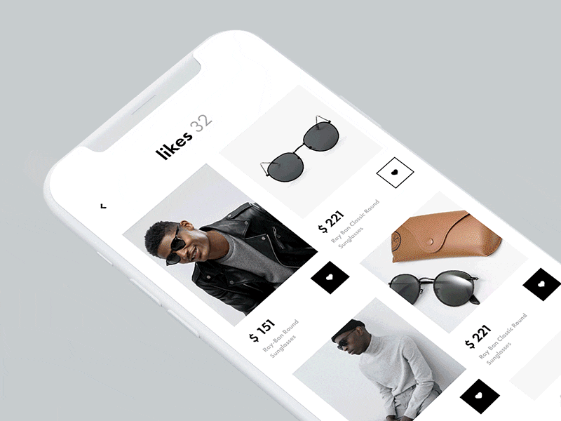 Shazam style shopping UI clothes cuberto ecommerce goods interface motion scan shopping sketch ui ux