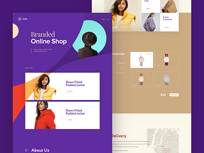 Bella E-commerce interface brand clothes cuberto ecommerce icons landing online shop store ui ux web