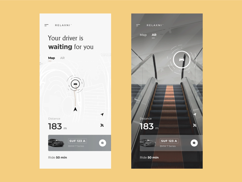 Looking a car airport animation app car cuerto design driver hotel interface motion ui ux