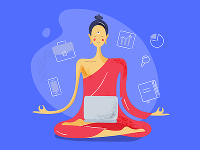 Meditation cuberto graphics icons illustration landing list meditation sketch todo ui ux yoga