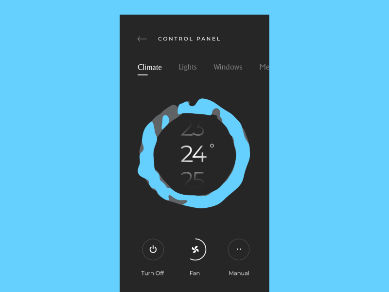 Room Functions Navigation app climate colors cuberto fun hotel interface motion travel ui ux