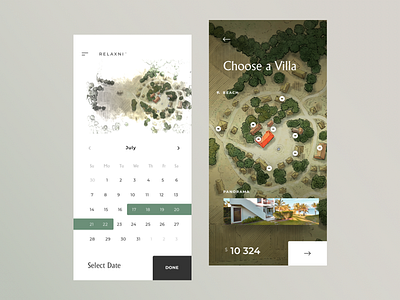 Direct Hotel Reservation app cuberto date hotel icons illustration reservation sketch travel ui ux