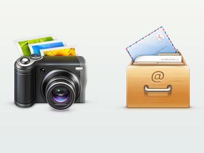 Some custom icons box camera icons mail photo