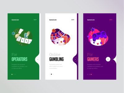 Onboarding for gambling app