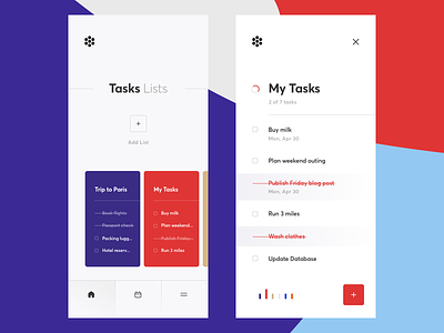 Redesign of Task Manager app button cuberto graphics life list sketch style task todo ui ux