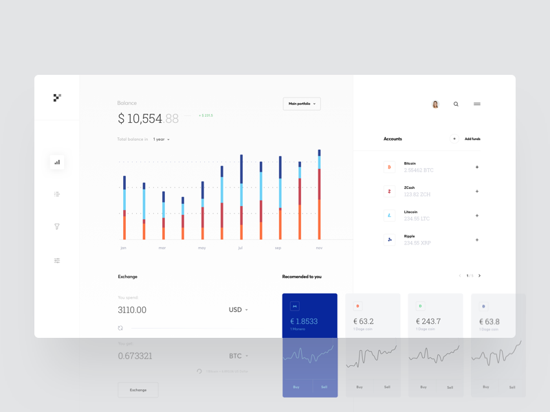 Cryptocurrency Exchange Dashboard 2 by Cuberto on Dribbble
