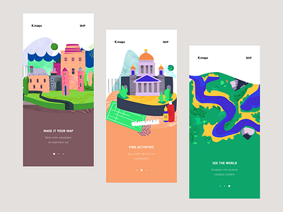 Onboarding for a Self-study App app colors cuberto design graphic illustration ios paint sketch ui ux