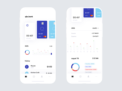 Banking app by Cuberto on Dribbble