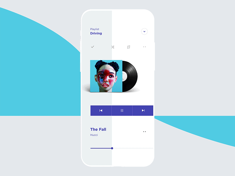 Music Player Interaction aftereffects app cuberto design icons interaction ios motion music player sketch ui ux