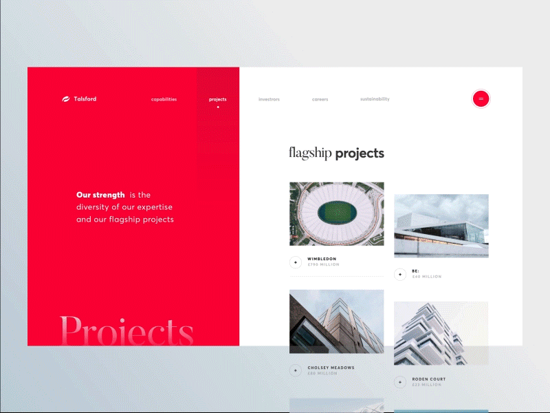 Talsford Landing Page Interaction business interaction animation motion photo portfolio website landing ux ui cuberto